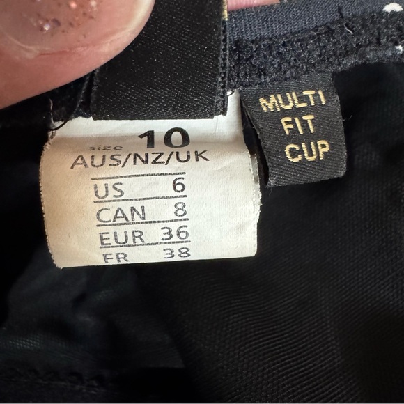 Bond-Eye Australia Front Twist One Piece Swimsuit in Navy Blue Polka Dot size 6 - Picture 4 of 5